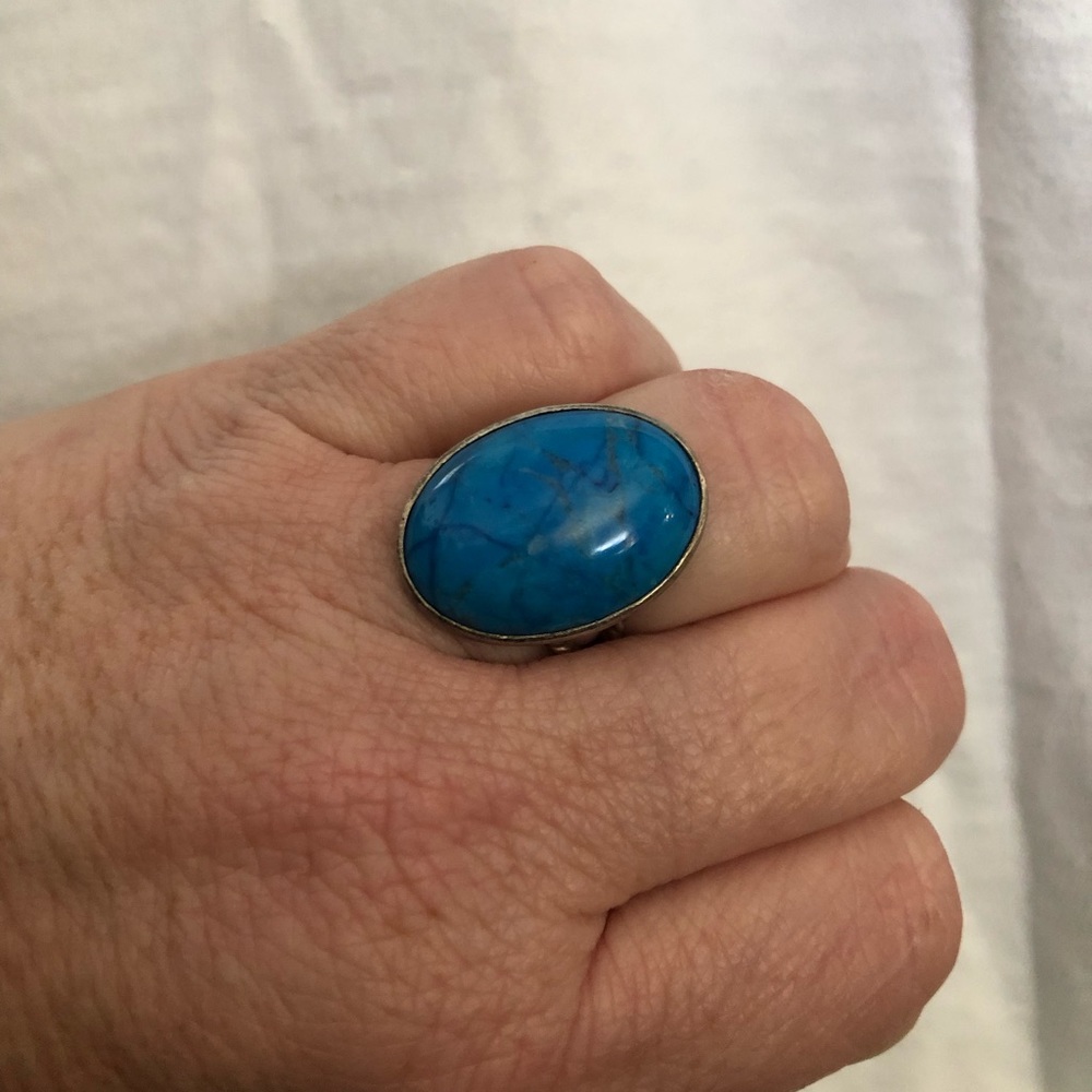 Gorgeous Blue Stone Sterling Ring